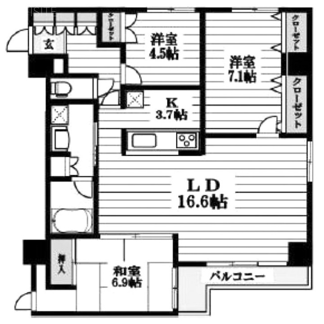 エイシンビル203 間取り図