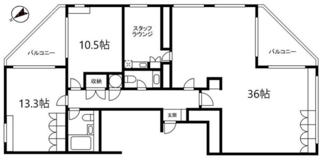 オークヒルアパートメント501 間取り図