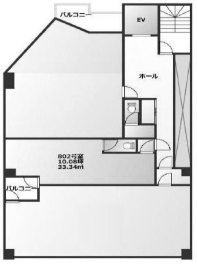 タウンウエストビル802 間取り図
