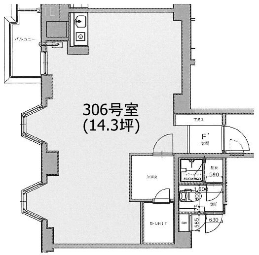 高輪マンション306 間取り図