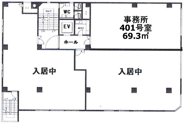 第2プレシーザビル401 間取り図