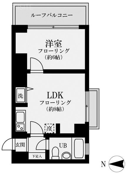 ニューカーサ麻布605 間取り図