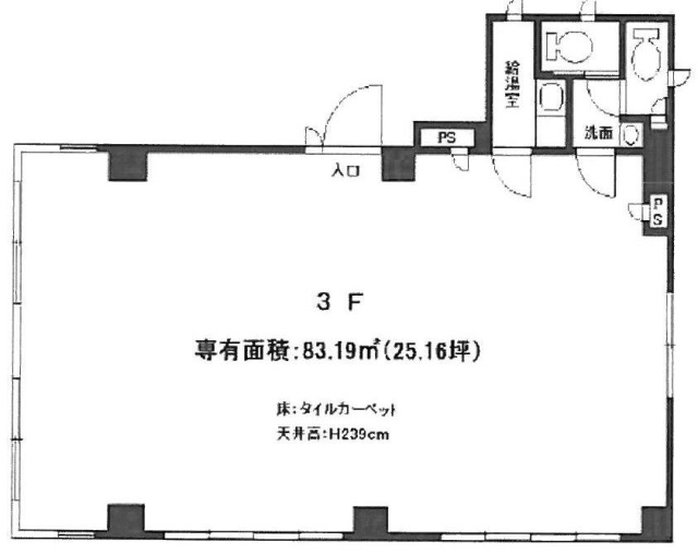 エコールド御苑ビル4F 間取り図