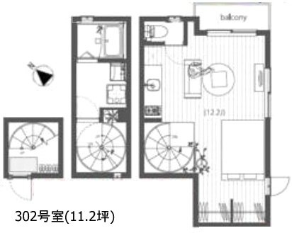 フロムファースト六本木302 間取り図