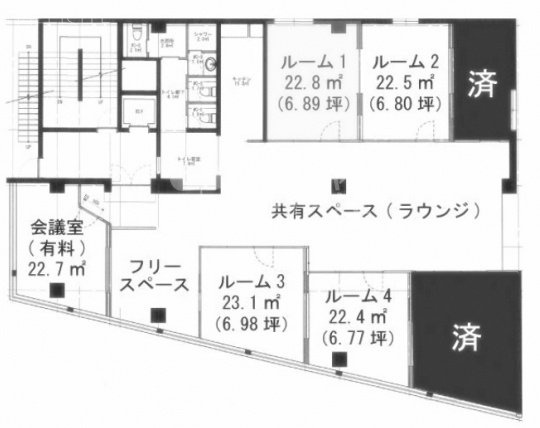 六本木ゲッツビル2F 間取り図