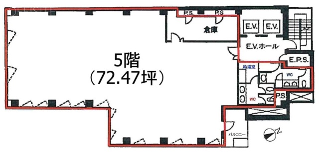 新橋フロンティアビル5F 間取り図