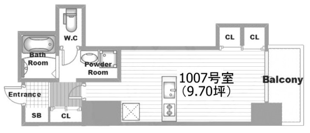 高田馬場ヒルサイドパレス1007 間取り図
