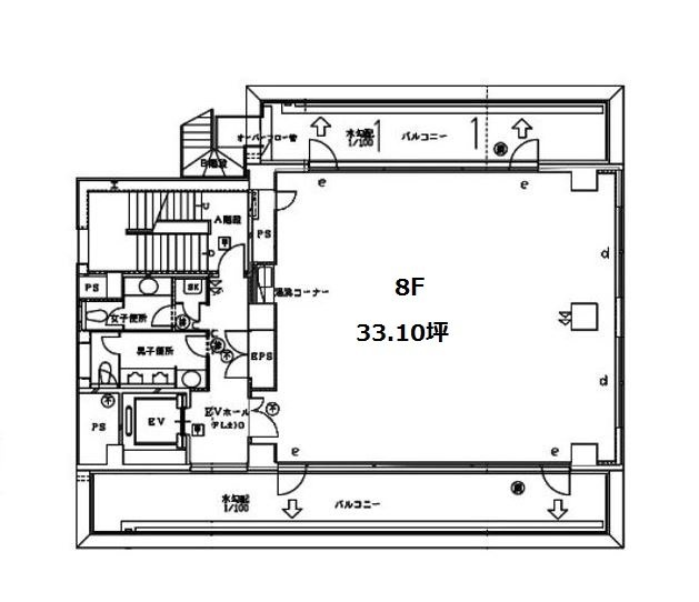 虎ノ門第2東洋ビル8F 間取り図