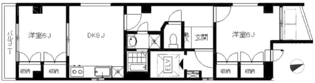 麻布西脇ビル4F 間取り図
