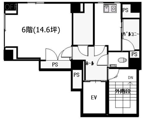 林ビル6F 間取り図