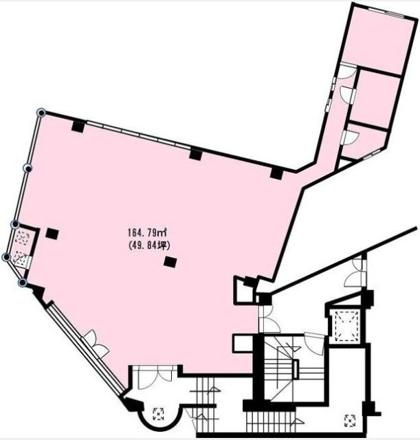 ラ・ポール元町ビル2F 間取り図