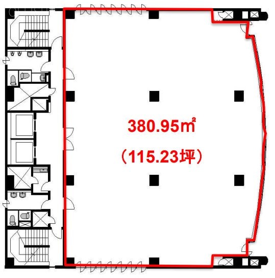 エキニア新宿8F 間取り図