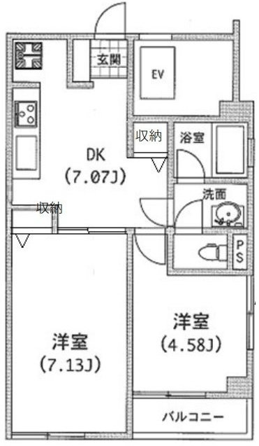 ロイヤル東麻布402 間取り図