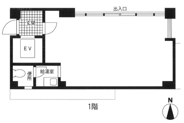 明朗ビルⅡ1F 間取り図