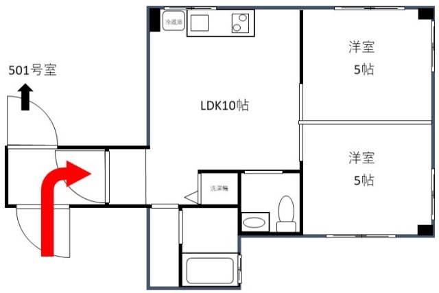 ACE四谷ビル502 間取り図