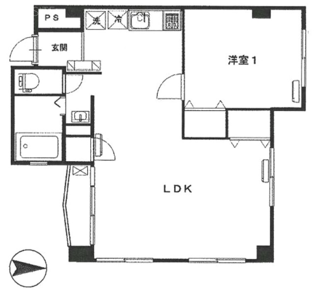 ステラハイム神山305 間取り図