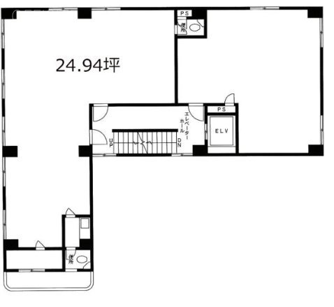 第6高輪ビル2F 間取り図
