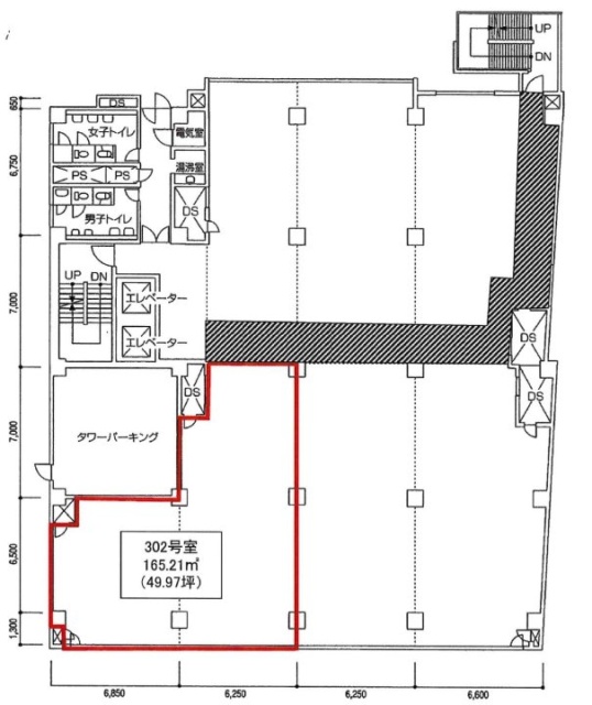 小田急西新宿ビル302 間取り図