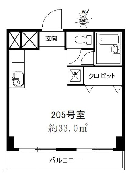 マーサ恵比寿205 間取り図