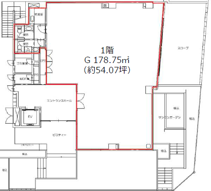 麹町スカイフィールド1F 間取り図