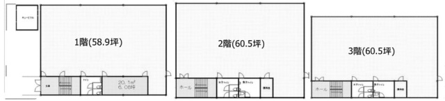 東陽町MYビル1F～3F 間取り図