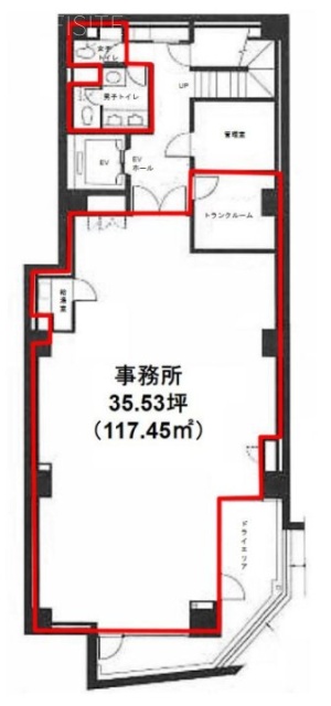 エアマンズビル市ヶ谷B1F 間取り図