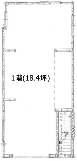 (仮)太子堂4丁目新築店舗1F 間取り図