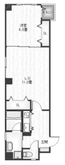 クリスタルスクエアギンザ2402 間取り図