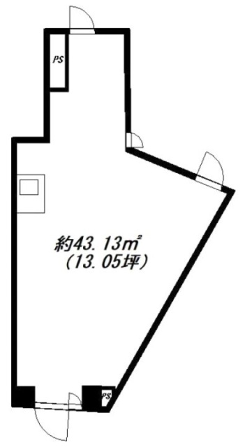 西麻布グランディアビル203 間取り図