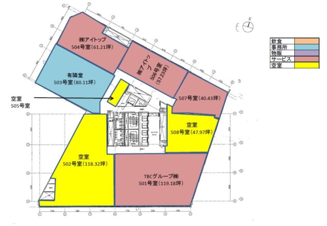 相鉄北幸第1(エキニア横浜)ビル502 間取り図