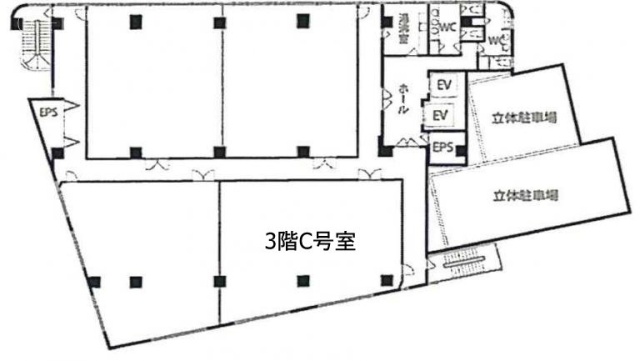 三ツ木聖蹟桜ヶ丘ビル3-C 間取り図