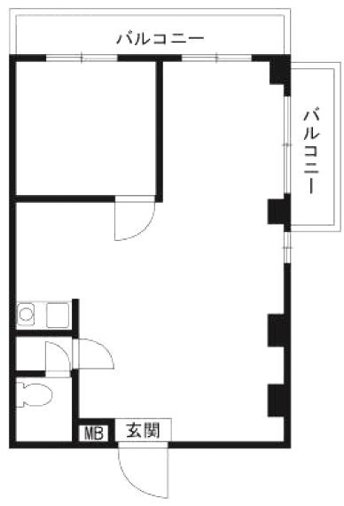 渋谷三信マンション303 間取り図