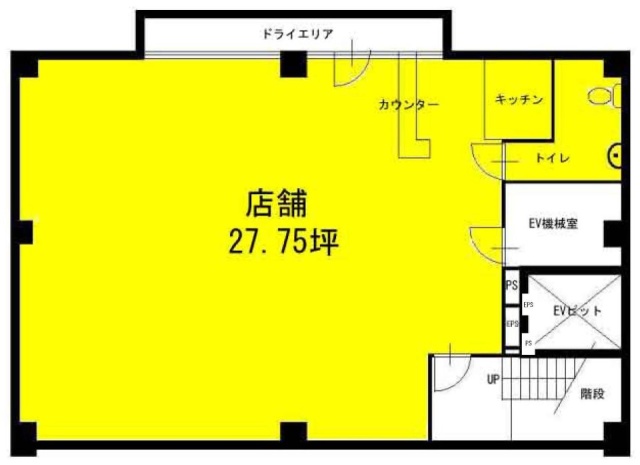 AS ONE 白金高輪ビルB1F 間取り図