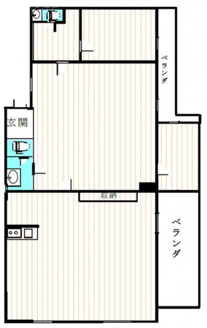 ローヤル若葉ビル606 間取り図