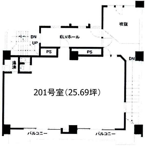 ハピネス・イン湯島201 間取り図