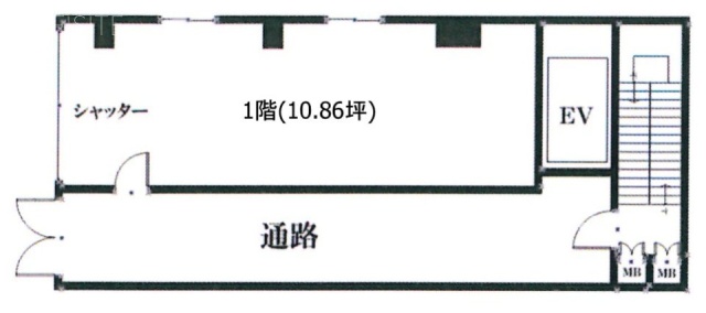 一光広尾第2ビル1F 間取り図