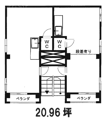 松見坂ハイツビル1F 間取り図