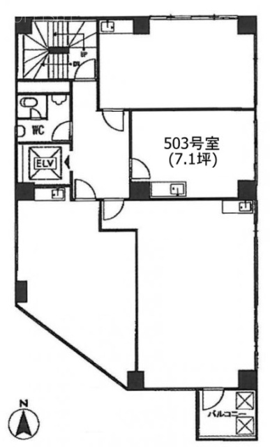喜助九段ビル503 間取り図