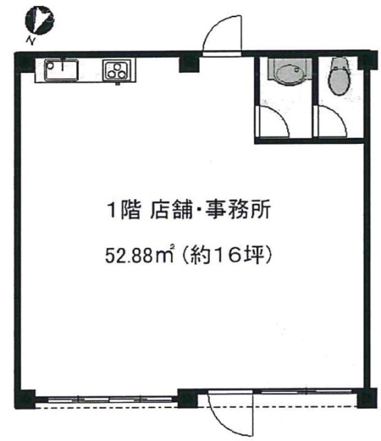 志村コーポビル1F 間取り図