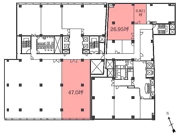 虎ノ門実業会館(本館)8F 間取り図