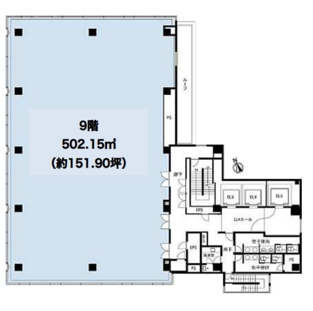 KDX西新橋ビル9F 間取り図