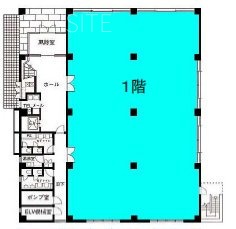 更生保護会館ビル1F 間取り図