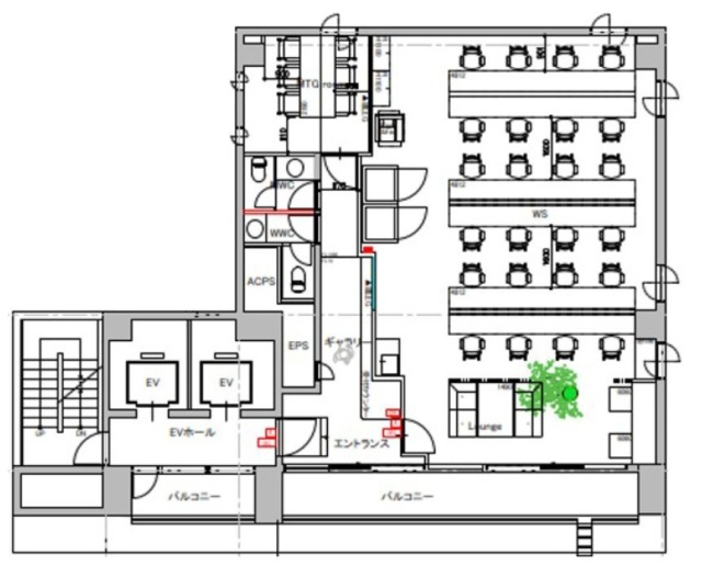 日本橋ノーススクエア9F 間取り図