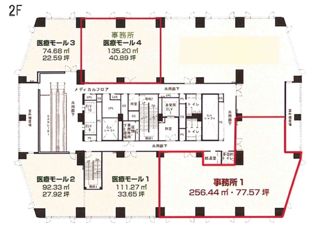 コンシェリア西新宿(TOWER’S WEST)2F 間取り図