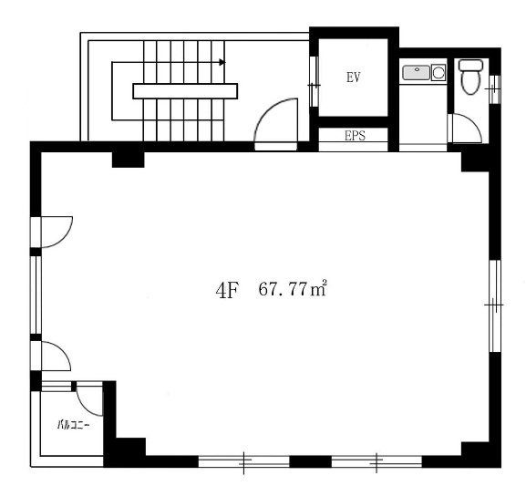 赤坂楓庵ビル4F 間取り図