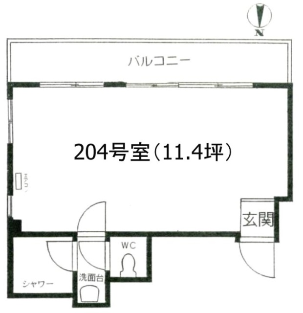 日本橋ダイヤマンション204 間取り図