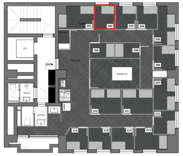 ウィンド築地Ⅱビル202 間取り図