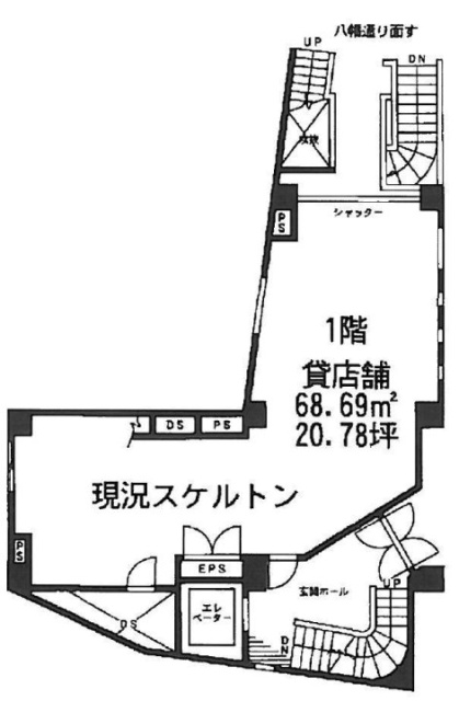 代官山三栄ビル1F 間取り図