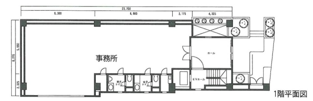 神田ノーザンビル1F 間取り図