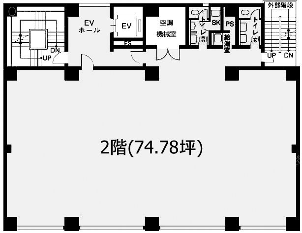 湯島北東ビル2F 間取り図